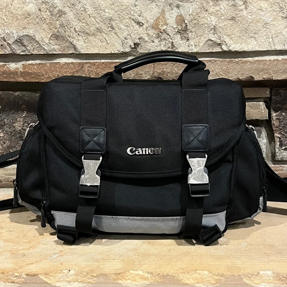 Canon Black and Gray Padded Camera Carrying Bag